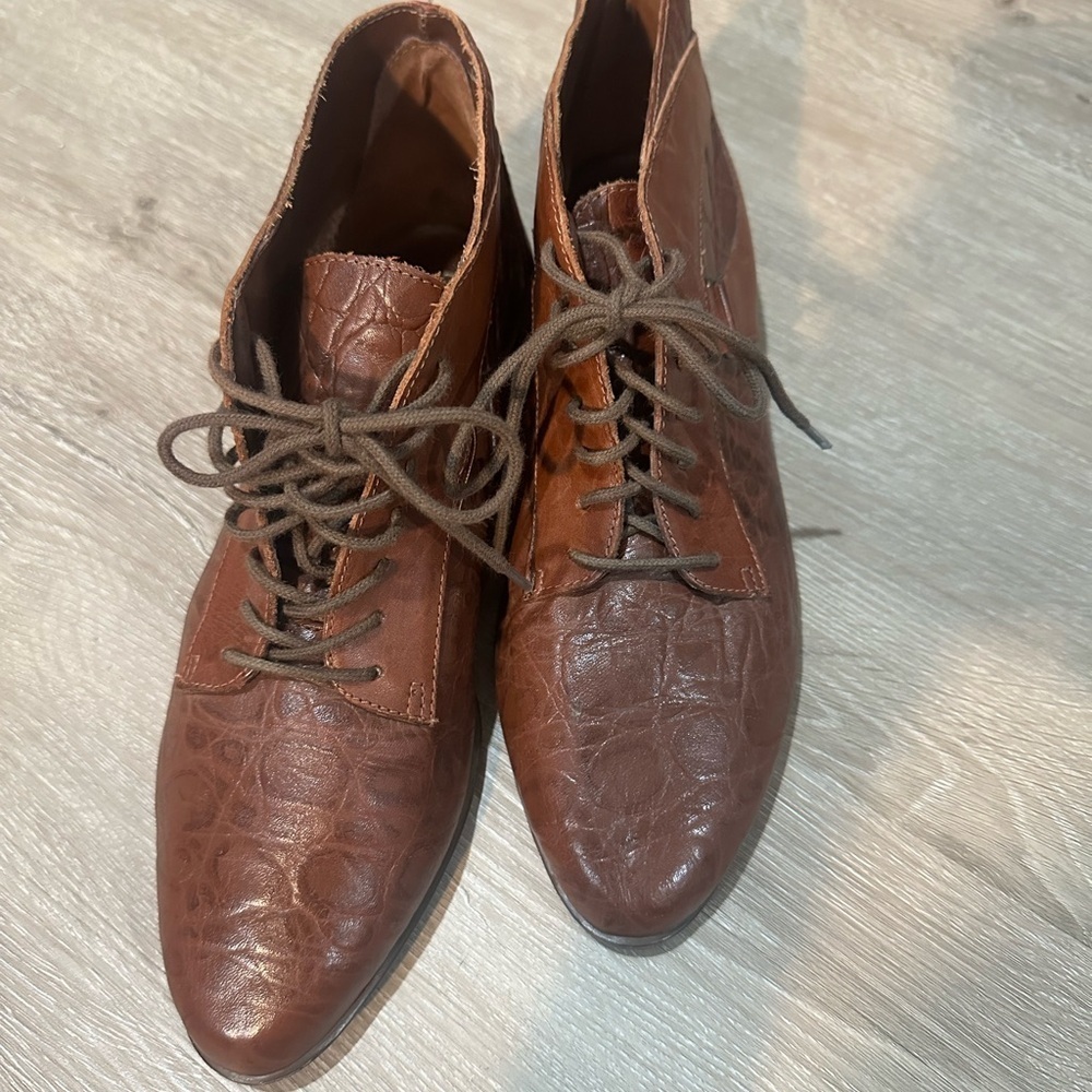 Vintage Rare Leather Oxfords by The Leather Collection Made in Brazil Size 8.5 👑 - Picture 4 of 8